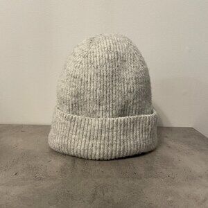Grey Ribbed Beanie